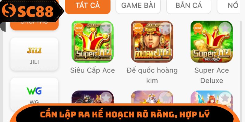 Cần lập ra kế hoạch rõ ràng, hợp lý