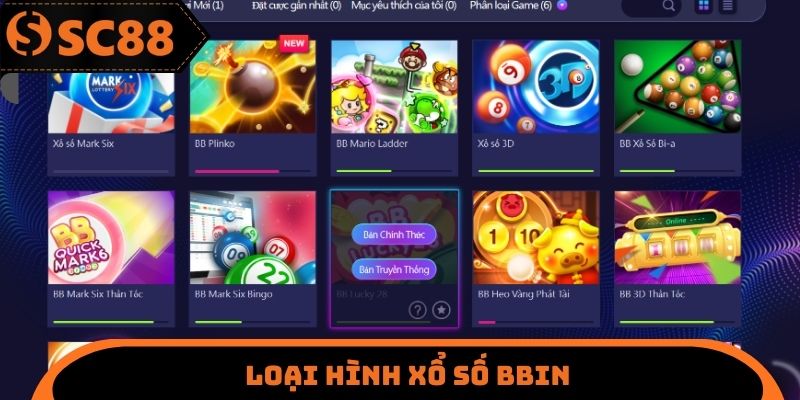 Loại hình xổ số BBIN